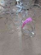 Collection of Glassware - Bowls, Cups, and Pitcher