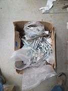 Box Lot of Assorted Bolts, Screws, and Hardware
