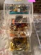 Costume Jewelry Collection with Rings, Necklaces, Earrings, and More