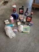 Lot of Assorted Automotive Fluids, Filters, and Parts