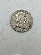 Lot of 5 Franklin Half Dollars 1952-1963