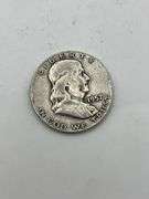 Lot of 5 Franklin Half Dollars 1952-1963