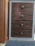 Small Wooden faux Four-Drawer Cabinet (hides a wastecan)
