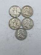 Assorted Silver Half Dollars - Franklin & Liberty Bell