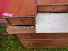 Wood Dresser with Marble Top