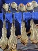 International China Gold Plated Flatware Set in Wooden Case