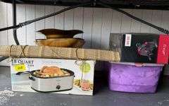 Household Items, including Bella Cucina Roaster, Mini Bike, and Home Decor