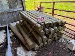 Approx 106 Wooden Fence Posts 8 inch x 8 FT