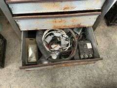 Rolling Tool Cabinet with Electrical Parts and Supplies