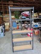Set of Two Industrial-Style Steel Shelving Units