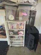 Craft supplies and CD collection