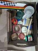 Wooden Tray of Assorted Collectibles