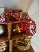Two Totes of FANCY Christmas Ornaments - Assorted Styles