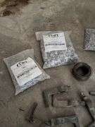 Mixed Lot: Crowbar, pry bar,  Fasteners, and Metal Brackets