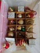 Two Totes of FANCY Christmas Ornaments - Assorted Styles
