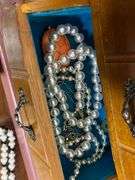 Assorted Costume Jewelry with Boxes and Trinket Box