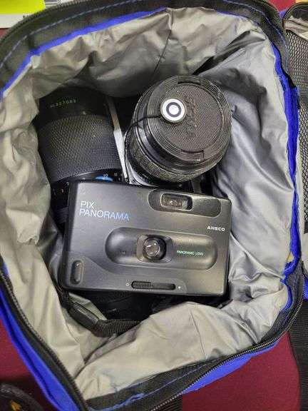 Camera Lot: Pentax ME Super, Ansco Pix Panorama, and Multiple Sigma Lenses image