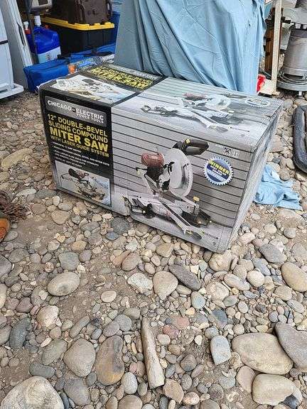 Chicago Electric 12" Double-Bevel Sliding Compound Miter Saw - New in Box image